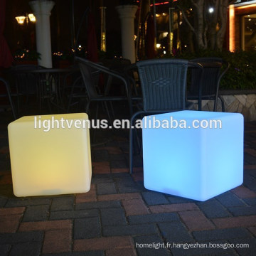 Nouvelle vente chaude couleur changeant RGB led cube / led cube chaise / enfants cube chaise